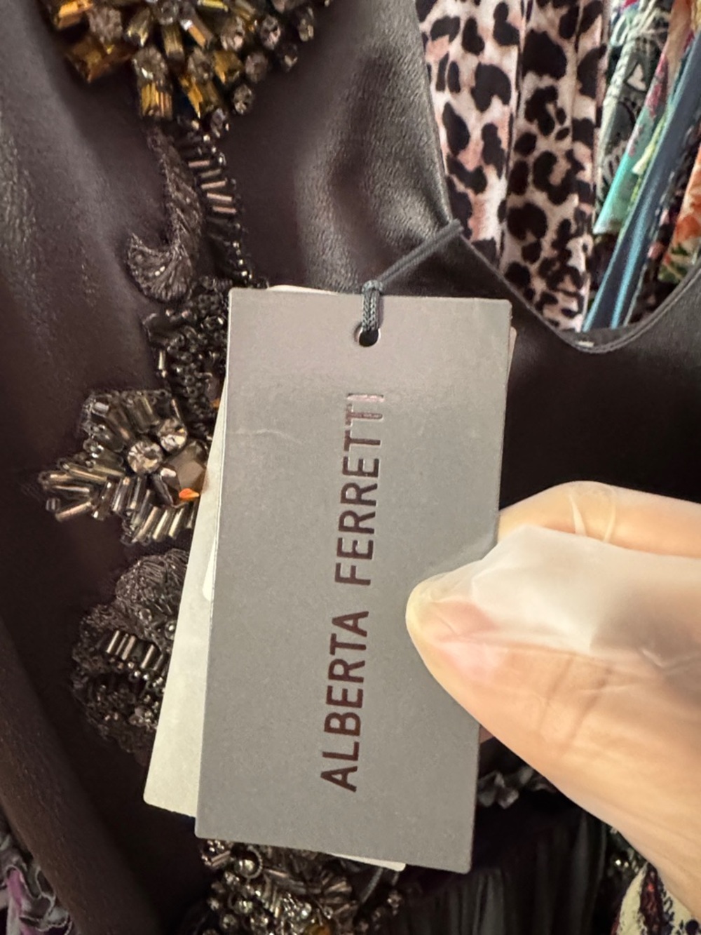 Authentic Alberta Ferretti Silk Beaded Maxi Dress Italy MSRP $4725 gala,goddess - Picture 14 of 17